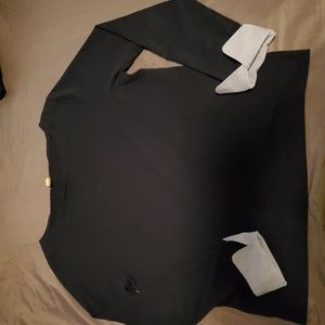 JCREW BOAT NECK TOP WITH CUFFS
